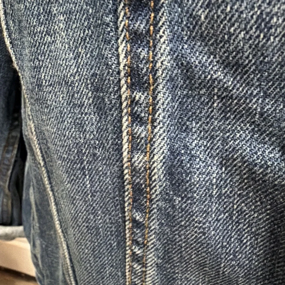 GAP Womens Jacket Size L Blue Jean Denim Icon Saddle Long Sleeve Cotton Pockets - Picture 6 of 16